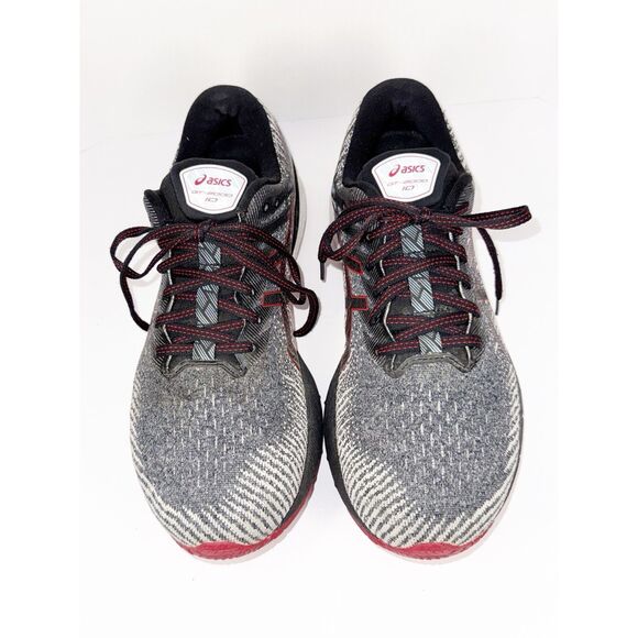 Asics GT-2000 10 Running Shoes Athletic Mens 10.5 Black Red Sport Knit Lace Up - Picture 3 of 11